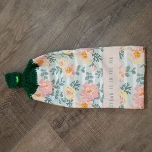 Homemade Crochet Decorative Towel Flowers and Spring‎ is in the Air
